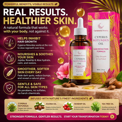 Caramela Beauty Cyperus Rotundus Oil for Natural Hair Reduction