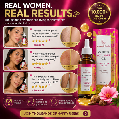 Caramela Beauty Cyperus Rotundus Oil for Natural Hair Reduction