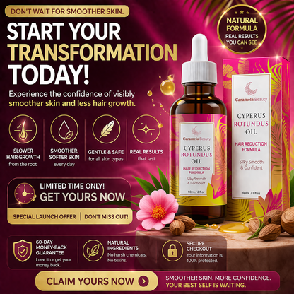 Caramela Beauty Cyperus Rotundus Oil for Natural Hair Reduction