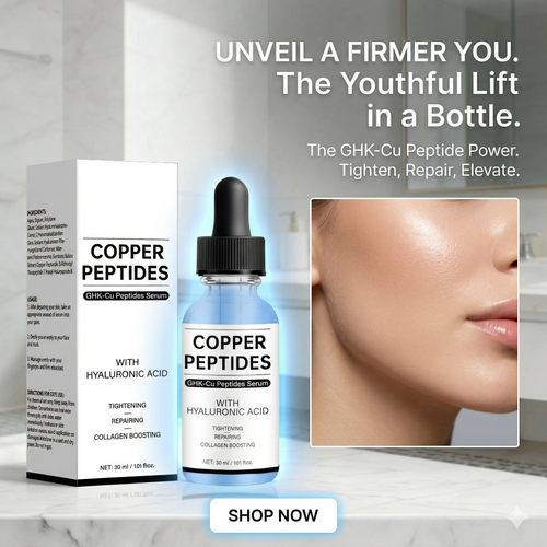 The Blue Secret to Ageless Skin: GHK-Cu Copper Peptides.