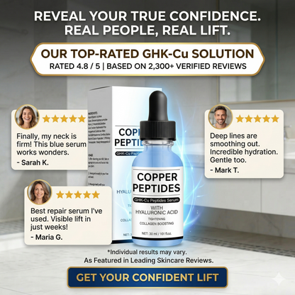 The Blue Secret to Ageless Skin: GHK-Cu Copper Peptides.