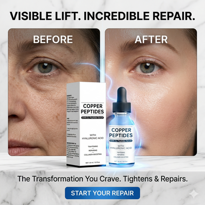 The Blue Secret to Ageless Skin: GHK-Cu Copper Peptides.