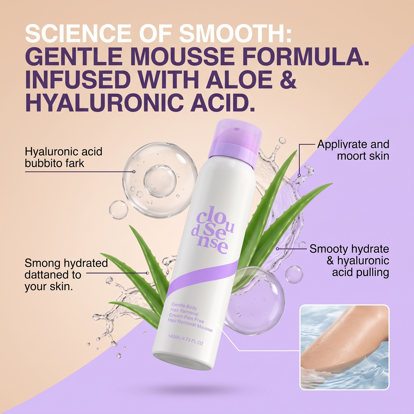 Cloud Sense Hair Removal Mousse – Ultra-Smooth Skin in Minutes