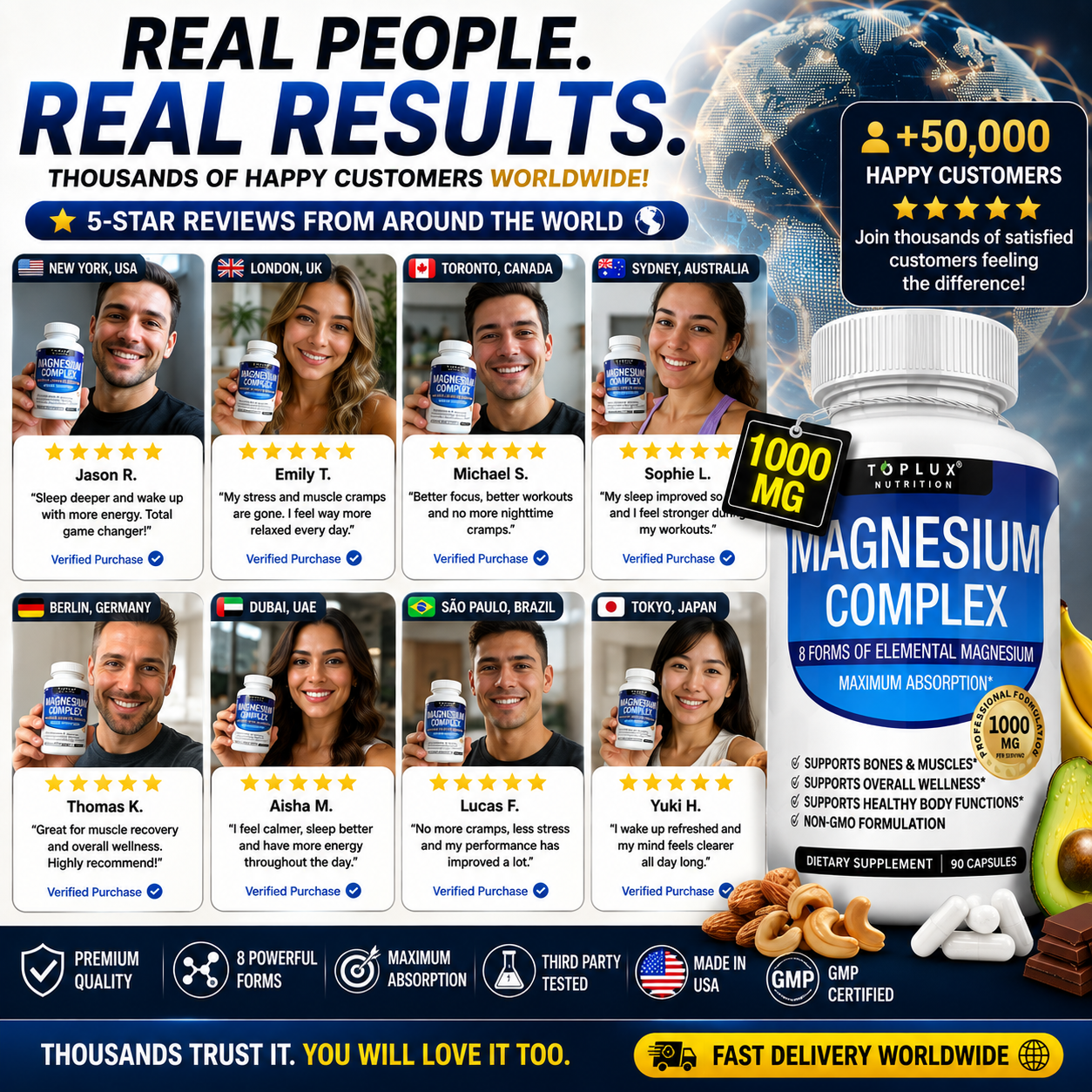 🔥 Toplux Magnesium Complex 8-in-1™ | Advanced Sleep, Muscle & Wellness Support